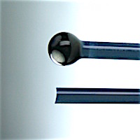 Lauscha  Opaque Steel Blue 8-10 mm